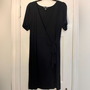 Black wrap mini dress
